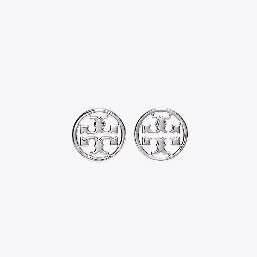 Tory Burch Silver Miller Stud Earring